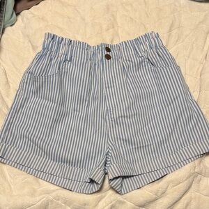 High waisted striped shorts